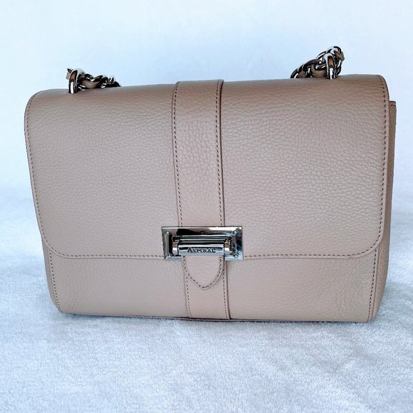 Aspinal of London - Large Lottie Bag - Soft Taupe Pebble - Picture 1 of 15